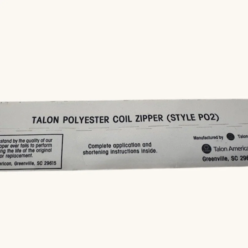 Talon 16 Inch Polyester Coil Zipper Style PO2 227 Copen Blue Made in USA Vintage